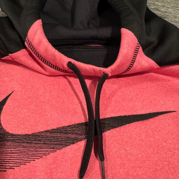 🌟 Nike Therma-FIT Pullover Hoodie Sweatshirt – Women’s Medium  Pink Black– EUC - Picture 3 of 7